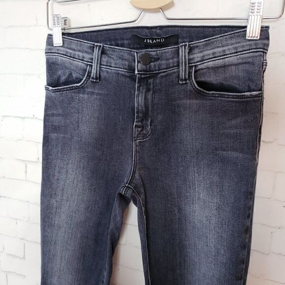 J Brand Super Skinny Nemesis Jeans Size 26 Distressed Light Black Womens Stretch - Picture 3 of 9